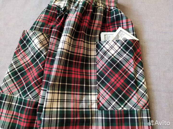 Юбки в шотландскую клетку для девочки р. 140-152