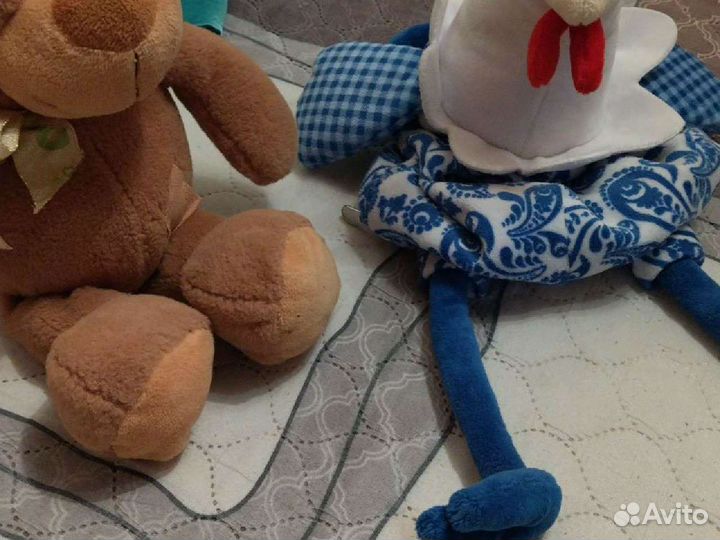 Плюшевыймедведь И петушок с замком для подарка