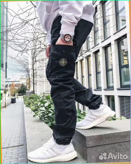 Широкие штаны Stone Island (В наличи все цвета)