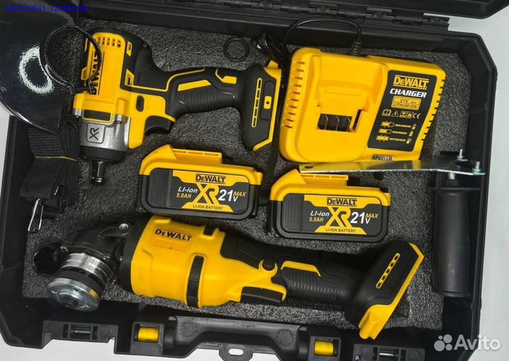 Болгарка ушм + Гайковерт DeWalt набор 2в1