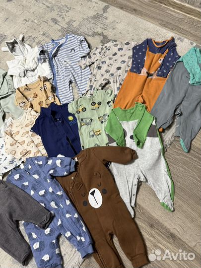 Вещи пакетом на мальчика 62 68 74