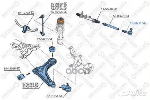 Наконечник рулевой mercedes Vito/W638 96