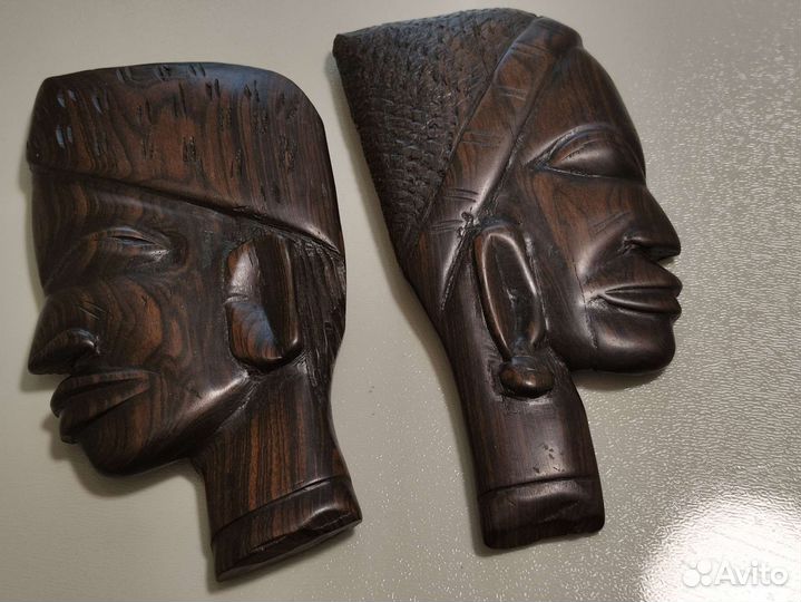 Эстампы.Африканские маски-модерн. Он и она