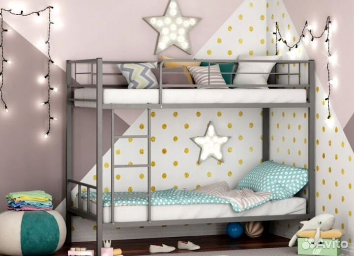 Двухъярусная кровать металлические