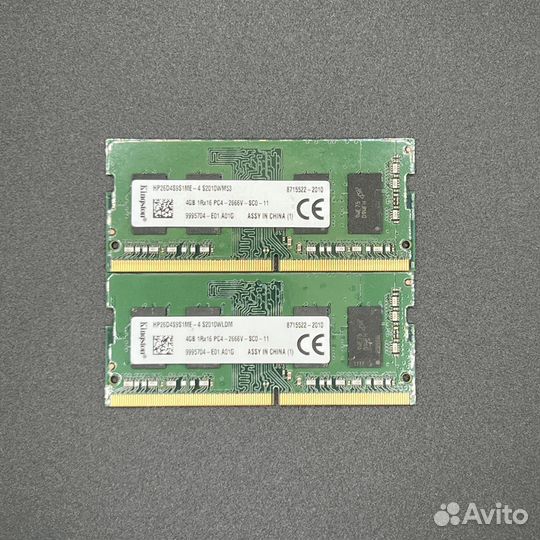 Оперативная память Kingston 4Gb DDR4 2666 sodimm