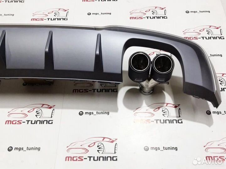 Диффузор + насадки Audi A3 16-н.в. S3 Sportback