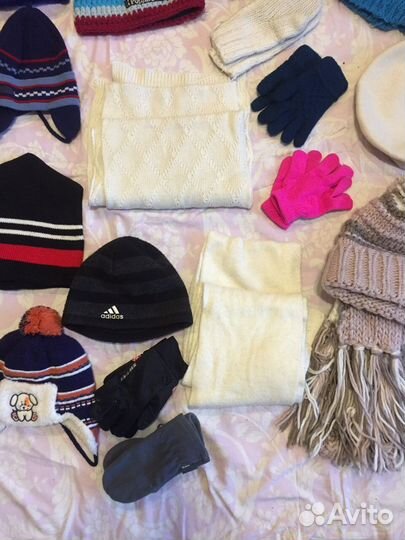 Шапка, Берет рукавички варежки перчатки шарф