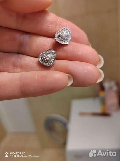 Серьги серебро