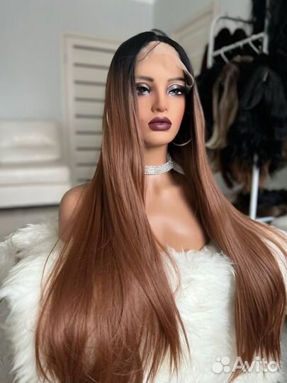 Парик русый прямой 100см