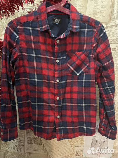 Рубашка в клетку Futurino на мальчика 116