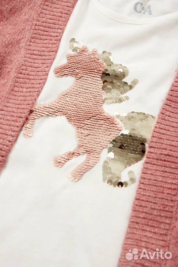 Кардиган с лонгом на девочку 92