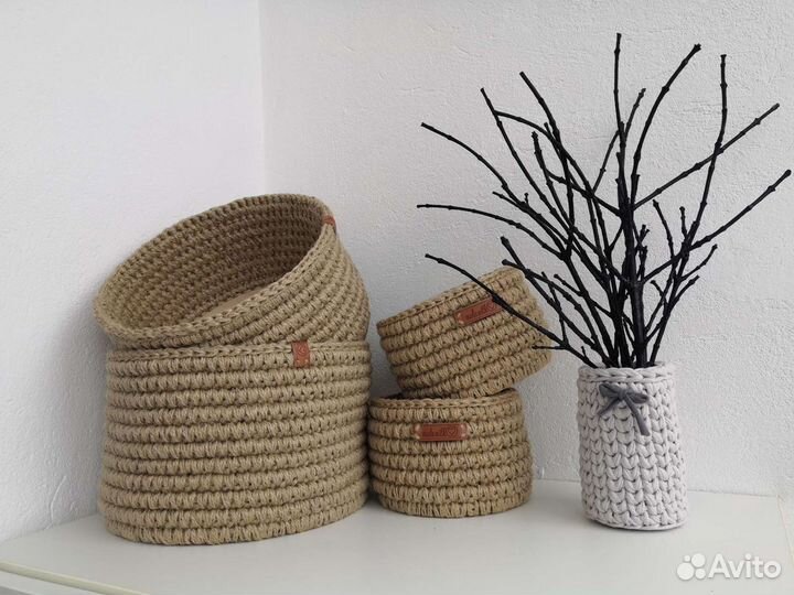 Корзинки из джута