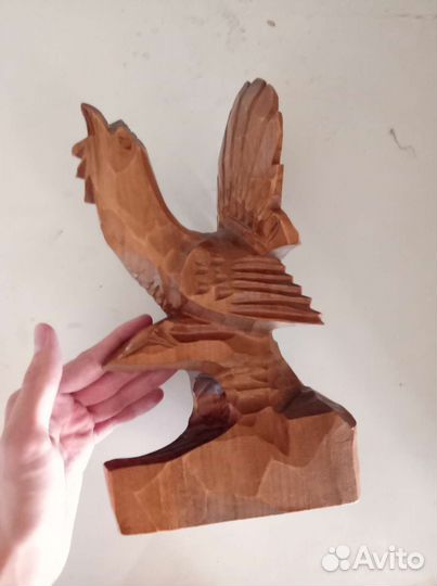 Птица тетерев статуэтка деревянная