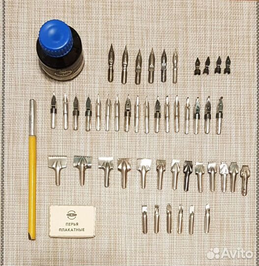 Ручка перьевая перья тушь СССР