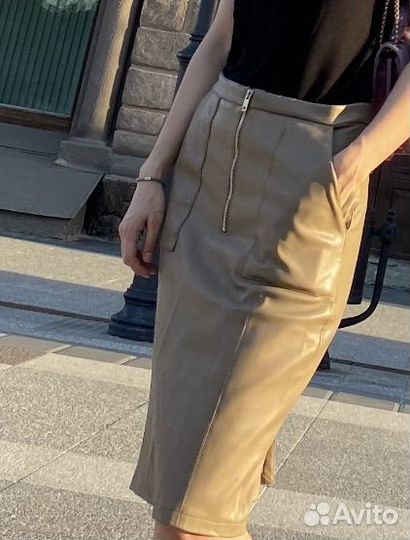 Кожаная юбка lime