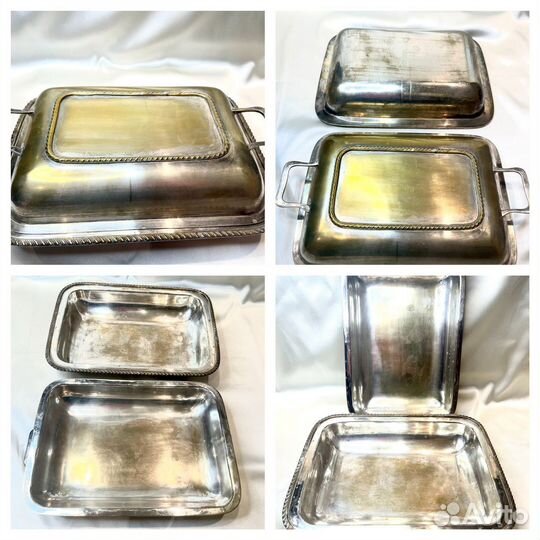 Жаровня латунная, посеребренная