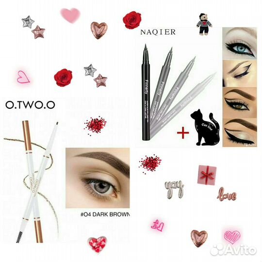 Блеск Помада Тушь Карандаш Подводка глаз Лак Духи