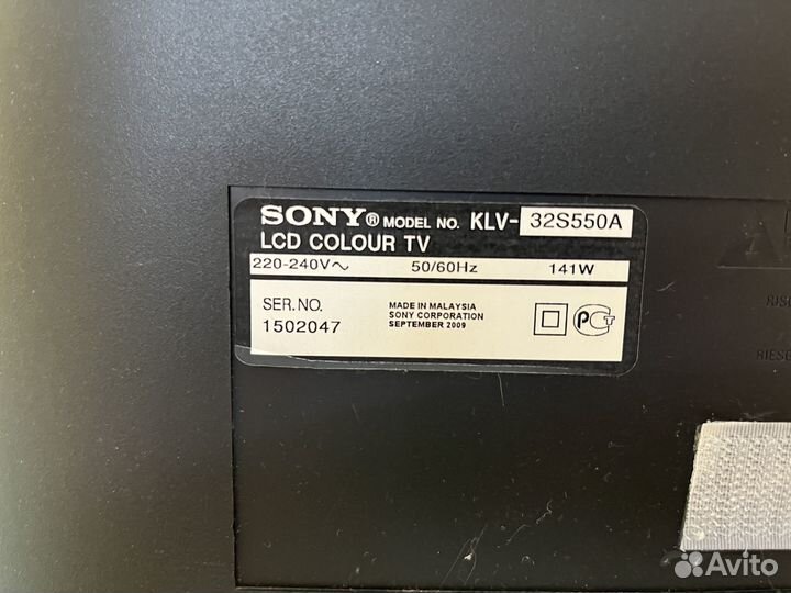 Телевизор sony bravia KLV 32S550A