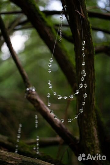Колье с имитацией капель