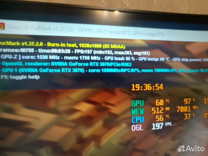 GeForce RTX 3070 Gaming X trio 8GB на пломбе