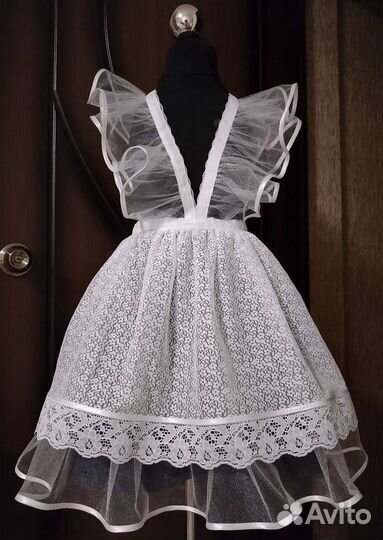 Фартук белый на 1 сентября для девочки