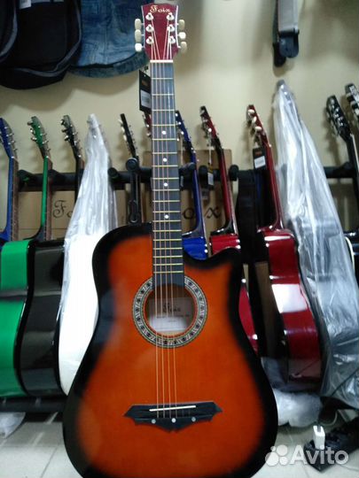 Акустическая гитара, новая. Foix FFG-2038C-SB