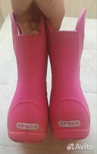 Детские резиновые сапоги crocs 27