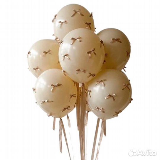 Воздушные шарики с гелиемс бантиками