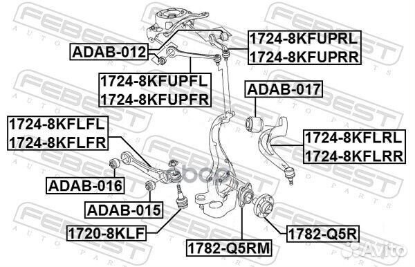 Рычаг передний нижний правый 1724-8kflrr Febest