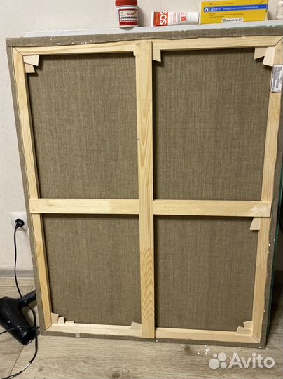 Холст на подрамнике лен 100/80 см