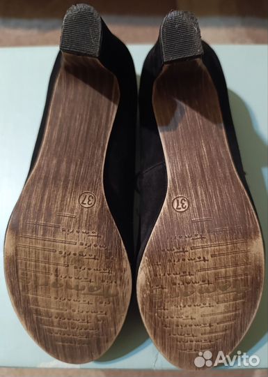 Туфли черные замшевые