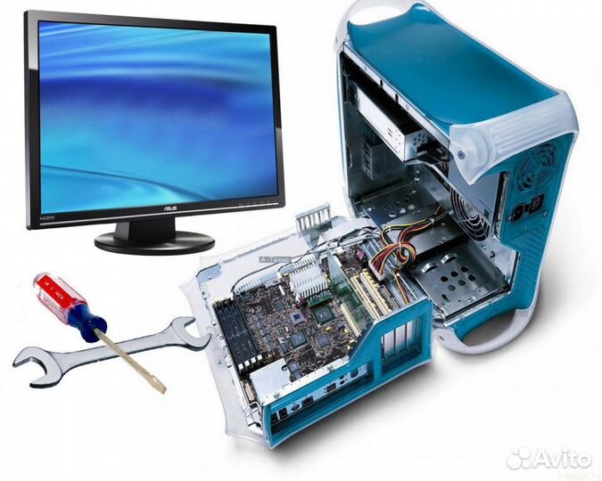 Ремонт компьютеров, ноутбуков, телевизоpов