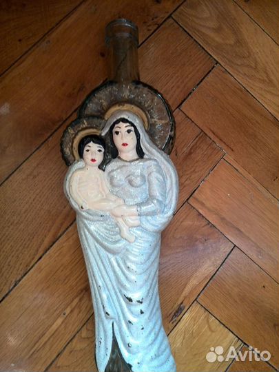 Антикварная бутыль толстое стекло