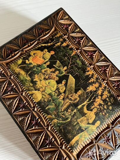 Старинная шкатулка палех