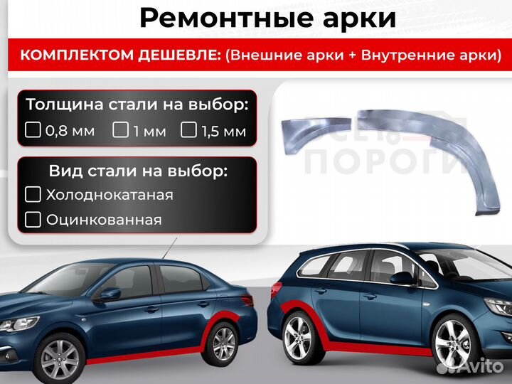 Ремонтные арки Opel Corsa 3 рестайлинг