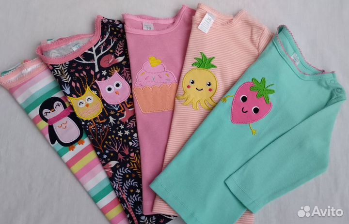 Лонгсливы для девочек Carters love