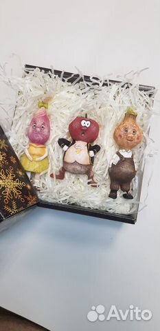 Елочная игрушка из папье-маше серия Чиполлино