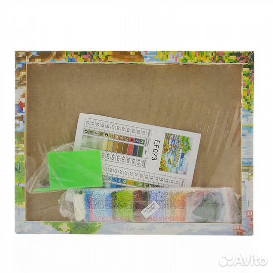 Алмазная мозаика 40x50 Весенние цветы на берегу