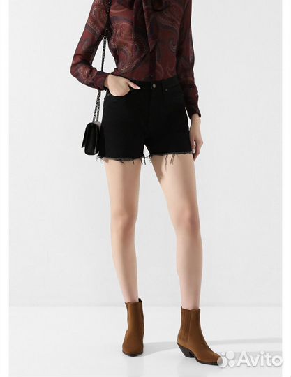 Замшевые казаки челси Saint Laurent размер 40,5