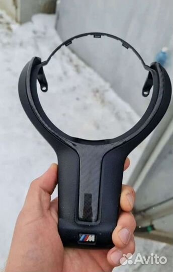 Накладка карбон на спорт руль bmw f-серии с ка