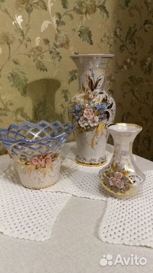 Кофейный сервиз и вазы-Кисловодский фарфор