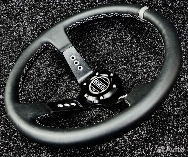 Руль sparco Style - с выносом - 350мм (кожа/белая