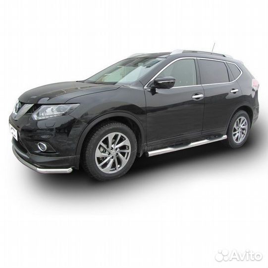 Защита порогов Nissan X-trail (2015)