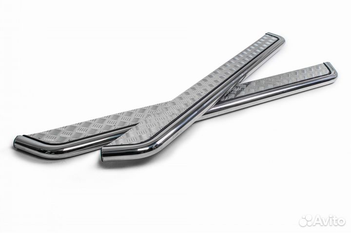 Подножки с дюралевой площадкой для Kia Sportage