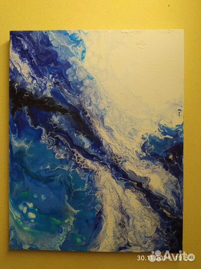 Картины в стиле флюид арт. Акрил. Лак