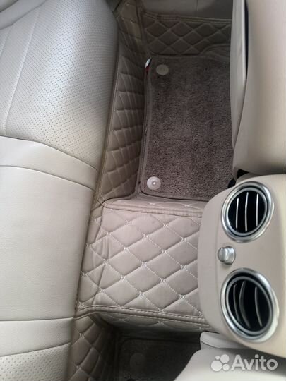 3D коврики из экокожи мерседес С класс w205, беж