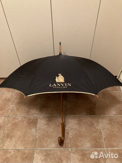 Зонт трость мужской черный полуавтомат