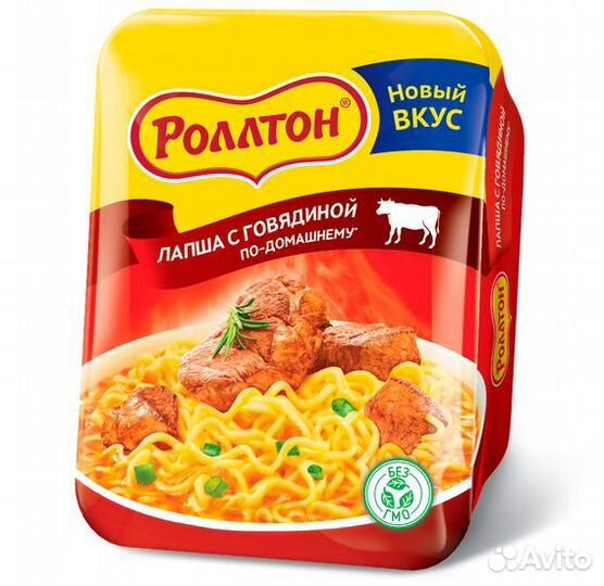 Лапша Роллтон По-домашнему c Говядиной 90г