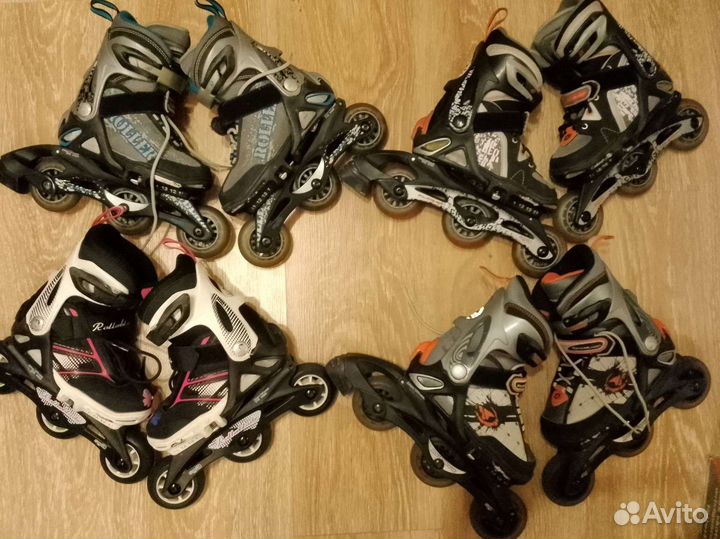 Ролики Rollerblade раздвижные, защита