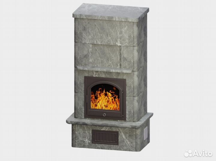 Печь полностью из натурального камня